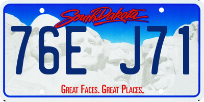 SD license plate 76EJ71