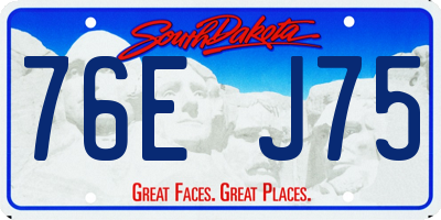 SD license plate 76EJ75