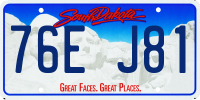 SD license plate 76EJ81