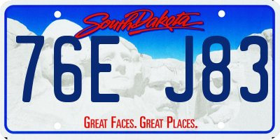 SD license plate 76EJ83
