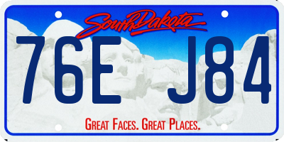 SD license plate 76EJ84