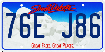 SD license plate 76EJ86