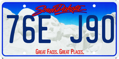 SD license plate 76EJ90