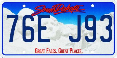 SD license plate 76EJ93