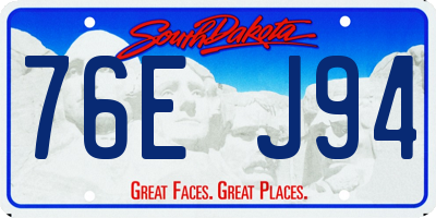SD license plate 76EJ94