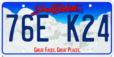 SD license plate 76EK24