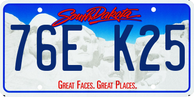 SD license plate 76EK25