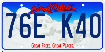 SD license plate 76EK40