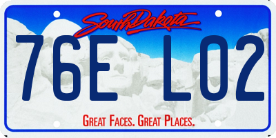 SD license plate 76EL02