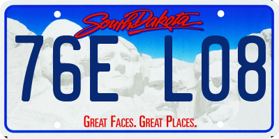 SD license plate 76EL08