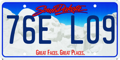 SD license plate 76EL09
