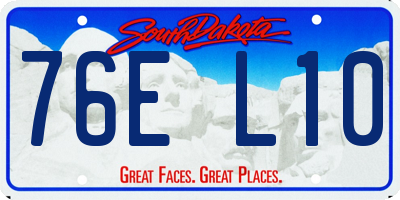 SD license plate 76EL10