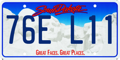 SD license plate 76EL11