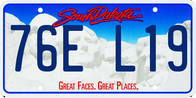 SD license plate 76EL19