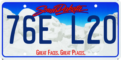SD license plate 76EL20