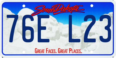 SD license plate 76EL23
