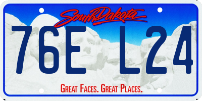 SD license plate 76EL24