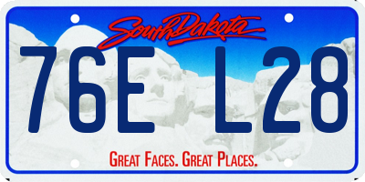 SD license plate 76EL28