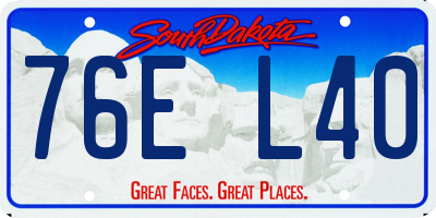 SD license plate 76EL40