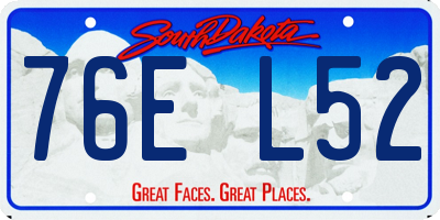 SD license plate 76EL52