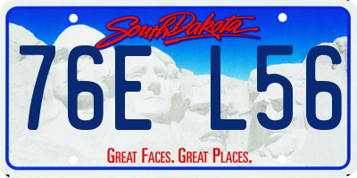 SD license plate 76EL56