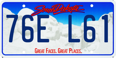 SD license plate 76EL61