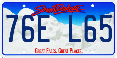 SD license plate 76EL65