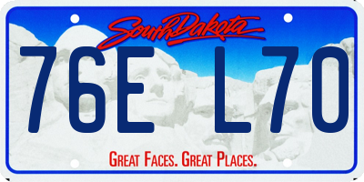 SD license plate 76EL70