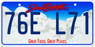 SD license plate 76EL71