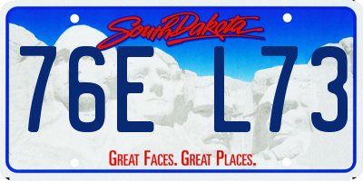 SD license plate 76EL73