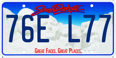 SD license plate 76EL77