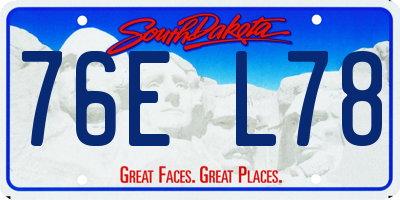 SD license plate 76EL78