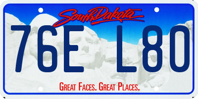 SD license plate 76EL80