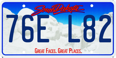 SD license plate 76EL82