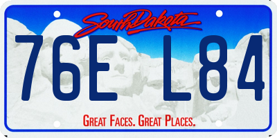 SD license plate 76EL84