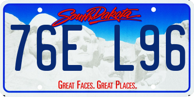 SD license plate 76EL96