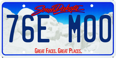 SD license plate 76EM00