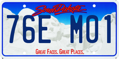 SD license plate 76EM01