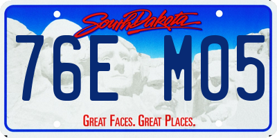 SD license plate 76EM05