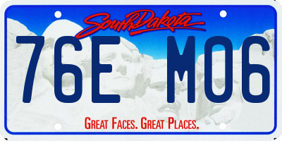 SD license plate 76EM06