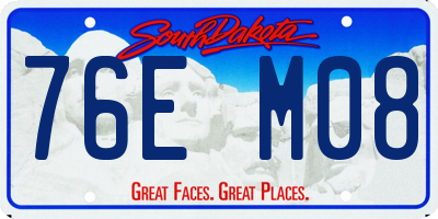 SD license plate 76EM08