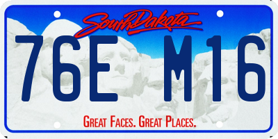 SD license plate 76EM16