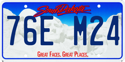 SD license plate 76EM24