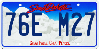 SD license plate 76EM27