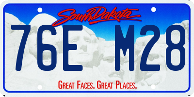 SD license plate 76EM28