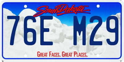 SD license plate 76EM29