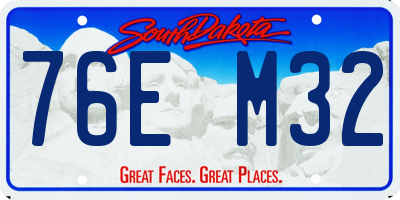 SD license plate 76EM32