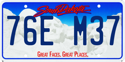 SD license plate 76EM37
