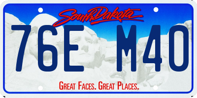 SD license plate 76EM40