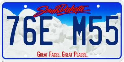 SD license plate 76EM55